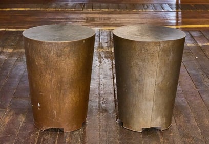 Pair of Modernist Metal Stands