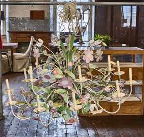 Mid Century Modern Custom Floral Chandelier