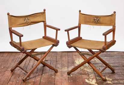 Pair of Folding Yacht Chairs