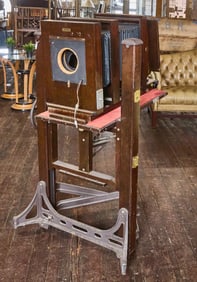 Ansco Studio Camera with Base and Dallmeyer Lens