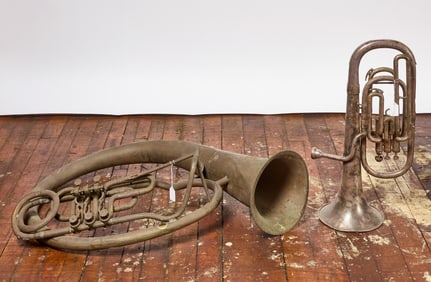 Two Brass Musical Instruments
