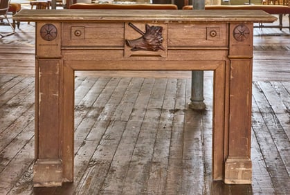 Fireplace Surround with Boar's Head