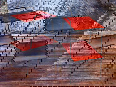 Pair of Steel and Laminate Tables