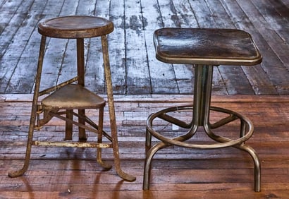 Two Industrial Stools