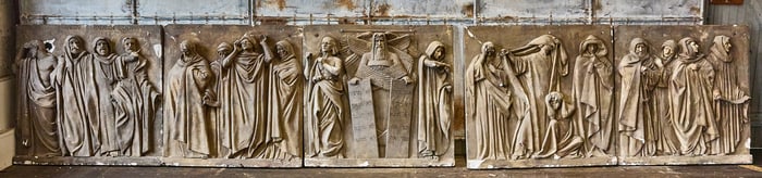 Neo-Classical Plaster Relief Depicting Biblical Scenes