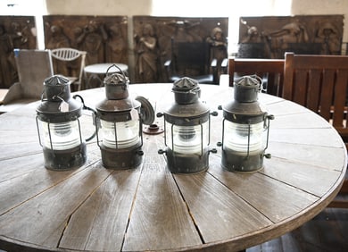 Set of Four Ankerlicht Ship Lanterns