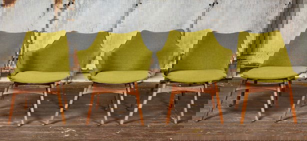 Adrian Pearsall - Set of Four MCM Chairs