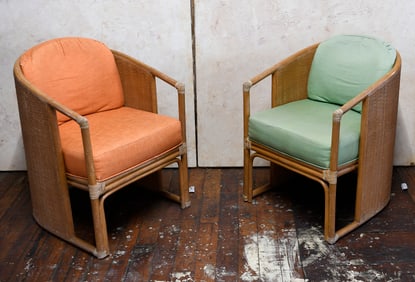 Pair of Rattan Armchairs