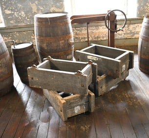 Four Industrial Rolling Dollie Bins
