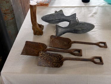 Mixed Lot with Fishing Weights and Shovels