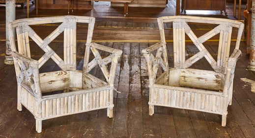 Pair of Rattan Armchairs