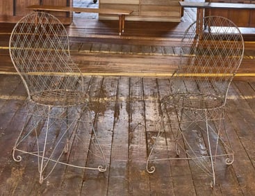 Pair of Victorian Wire Chairs