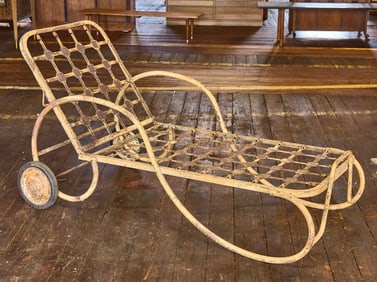 Vintage Rolling Chaise Lounge