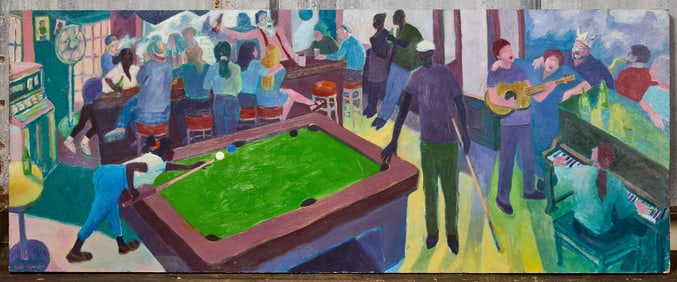 Todd Samara- Pool Room Scene Painting