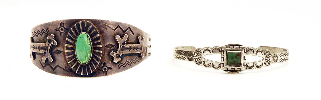 Two Native American Silver Bracelets (1 of 4)