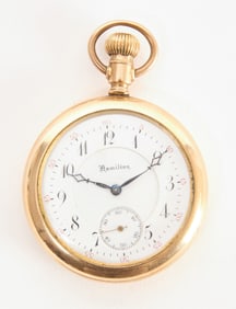 10k GF Hamilton Pocket Watch