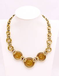 14k Necklace with Indian Head Gold Coins