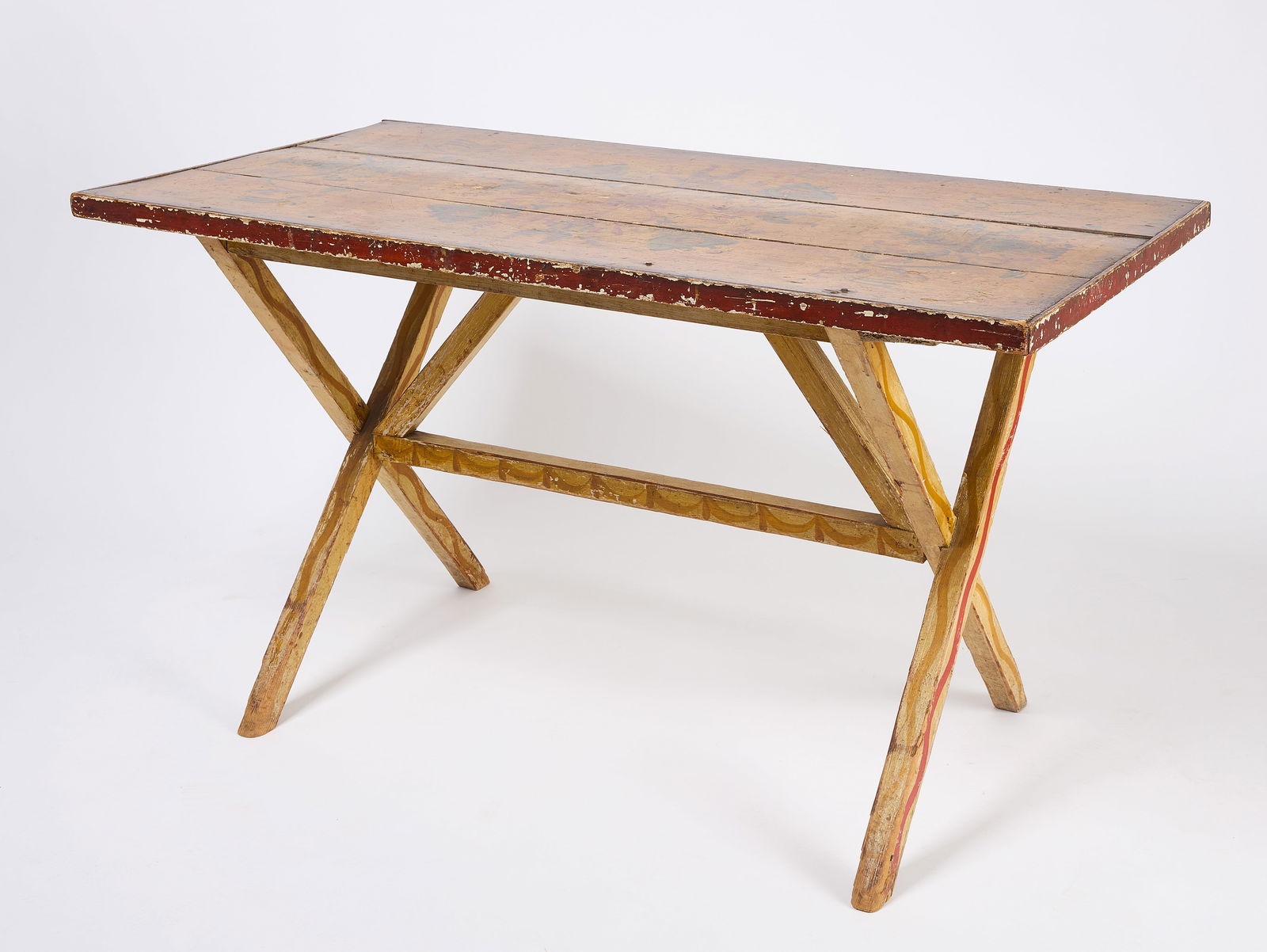 Paint-Decorated Sawbuck Table (1 of 4)