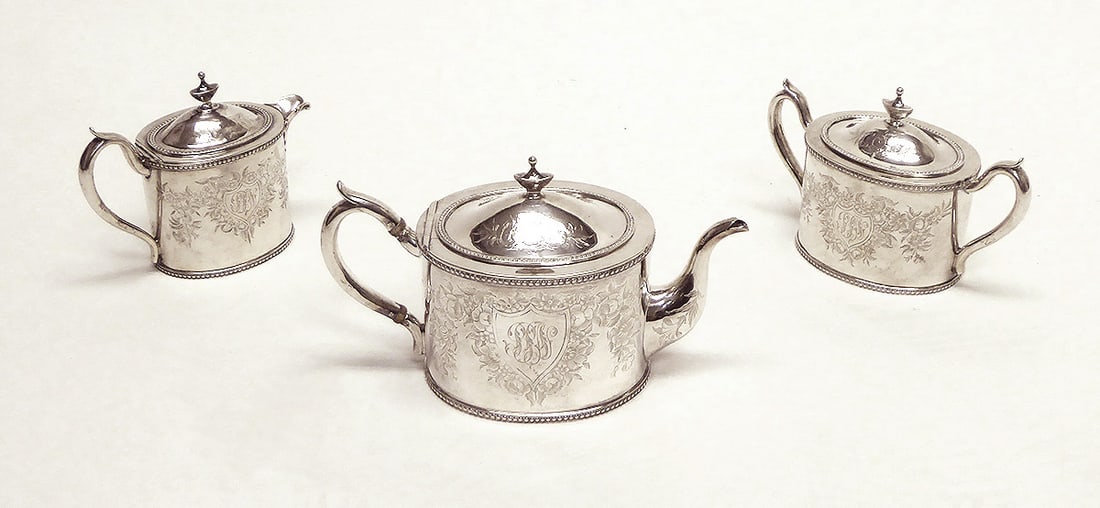Ball & Black Three-Piece Sterling Silver Tea Set (1 of 10)