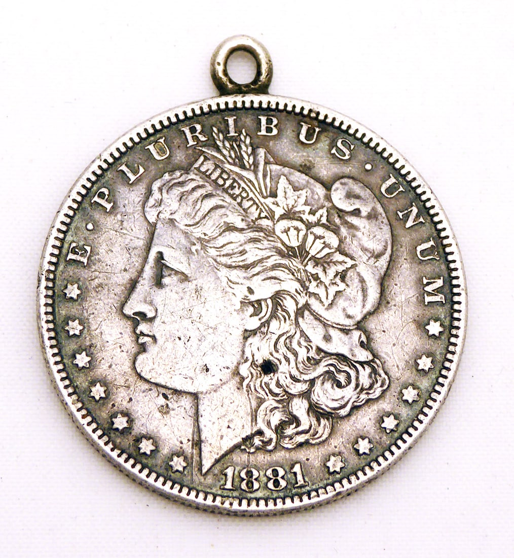 1881 Morgan Silver Dollar Love Token (1 of 2)