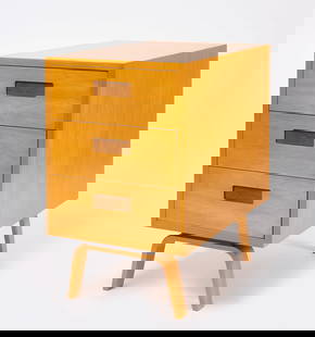 Modern Three-Drawer Bedside Stand: Clifford Pascoe MCM three-drawer bedside stand.H 27 in. W 16-1/2 in. D 26 in.Condition: Excellent original condition; some minor surface scratches to the top as expected. Light use.Link to high-res