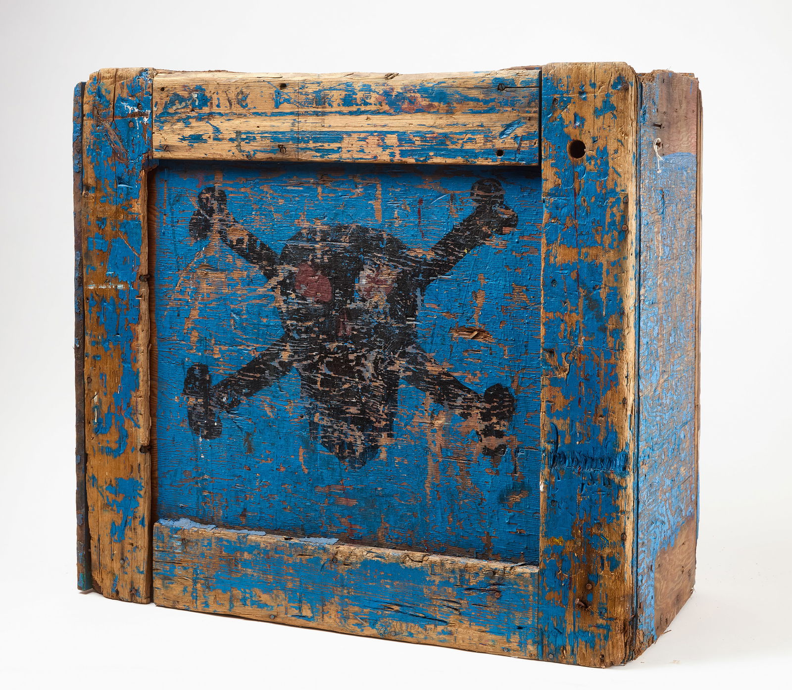 Painted Crate with Skull and Crossbones (1 of 5)