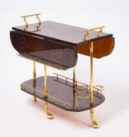 Aldo Tura Lacquered Goatskin Valet