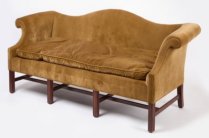 Vintage Camel-Back Sofa