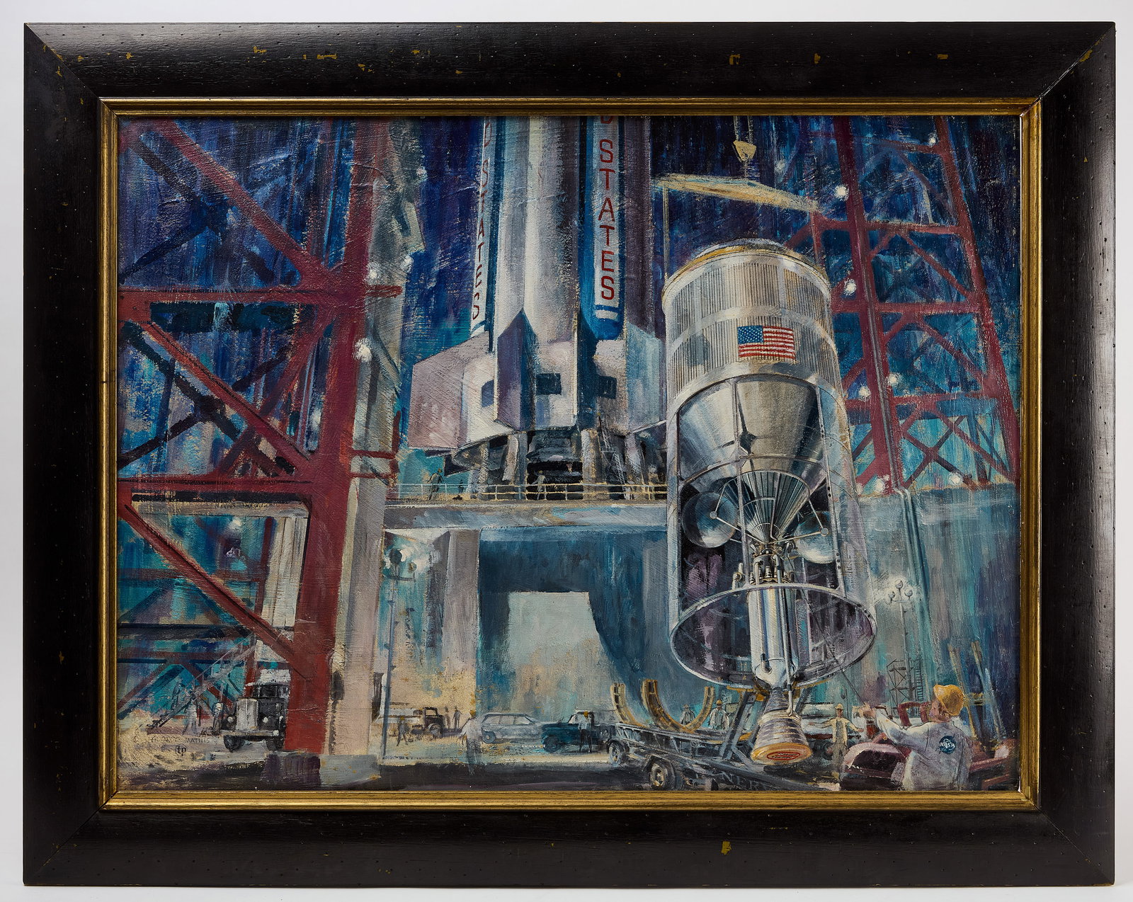 George Mathis- Aerojet Mercury Project Painting (1 of 3)