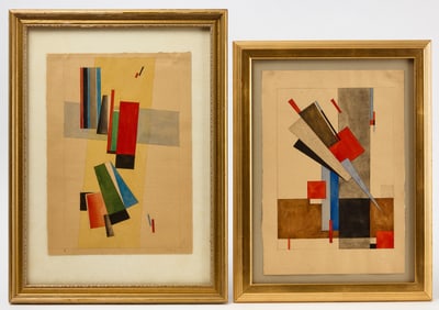 Two Russian Suprematist Works, Nikolai Suetin
