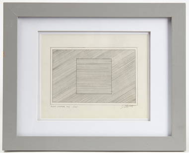 Sol Lewitt- 'Axa Center, NY 1985', Signed: Sol LeWitt (1928-2007) drawing titled &#39;Axa Center, NY 1985&#39;. Signed. American, 1985.&nbsp; Sol&nbsp;LeWitt was pivotal in the creation of the new radical aesthetic of the 1960&#39;s that&nbsp;
