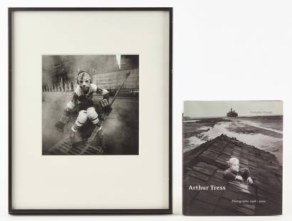 Arthur Tress - 'Hockey Player, New York City': Arthur Tress (b. 1940), &#39;Hockey Player, New York City&#39;.&nbsp;Silver gelatin photographic print in contemporary frame with UV glass. Signed with date. Also includes a copy of the book&nbsp;&#39