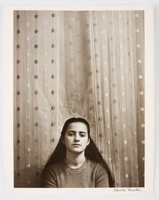 Harold Feinstein - Romanian Girl with Curtains