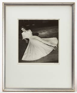 A. Eisenstaedt - Katherine Hepburn, Signed: Alfred Eisenstaedt (1898-1995), portrait of Katherine Hepburn. Silver gelatin photograph, signed LR corner by artist. TIME&nbsp;Inc. stamp verso. Printed 1979. Contemporary frame. American, 20th centu