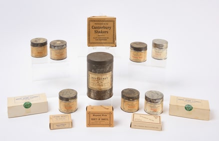 Group of Shaker Tins and Candy Boxes