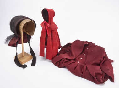 Shaker Dress, Bonnet, and Doll Cloak