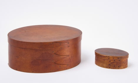 Two Shaker Oval Boxes