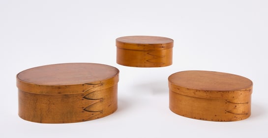 Three Watervliet Shaker Boxes