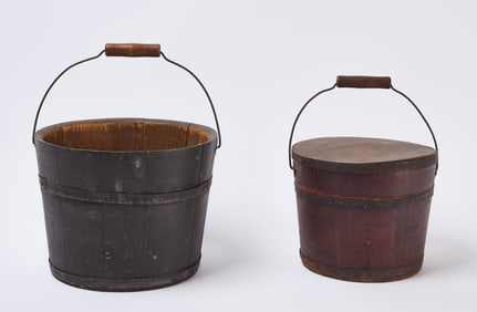 Two Painted Shaker Pails