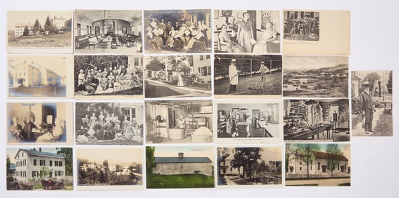Group of 21 Mt. Lebanon Shaker Postcards by Gillett