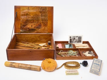 Shaker Sisters Sewing Box with Contents