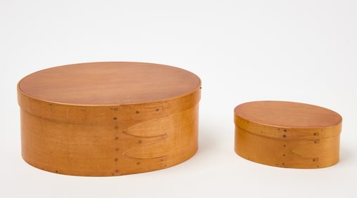 Two Shaker Oval Boxes