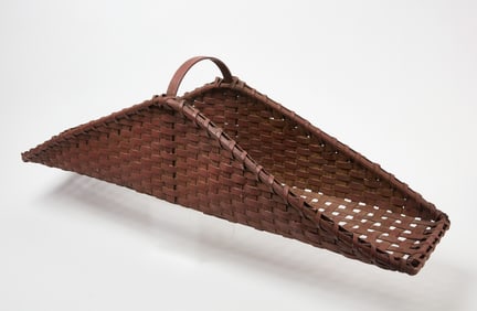 Exceptional Painted Splint Flower Basket