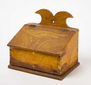 Lift-Top Grain Painted Candle Box