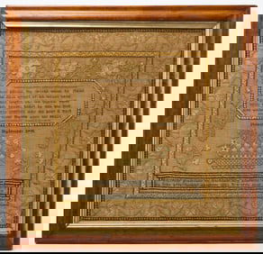 Needlework Sampler - Eliza Weckerley, 1817