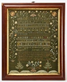 Needlework Sampler - Jane Margaret Andrews