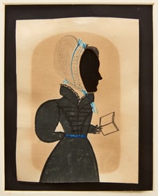 Puffy Sleeve Artist - Silhouette Profile of a Woman