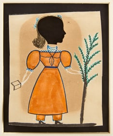 Puffy Sleeve Artist - Silhouette Profile of a Girl near Tree