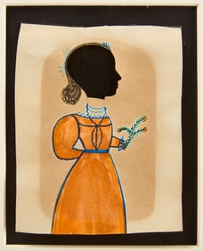 Puffy Sleeve Artist - Silhouette Profile of a Girl