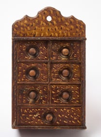 Paint Decorated Wall Spice Chest